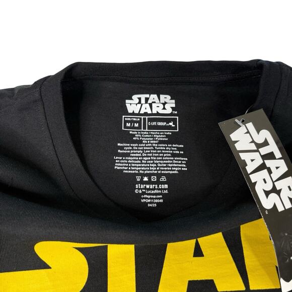 Star Wars Graphic T-Shirt Men’s M Black Lucasfilm Official Vintage Poster NWT - Picture 2 of 7